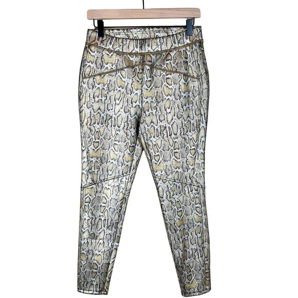 NWOT Free People‎ Gold Rio Snakeskin Vegan Leather Pants Small - Picture 4 of 10
